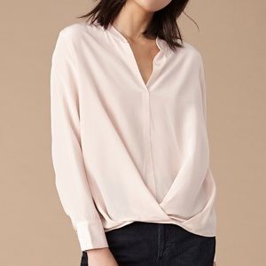 Amour Vert - Adrienne Silk Top - Ivory